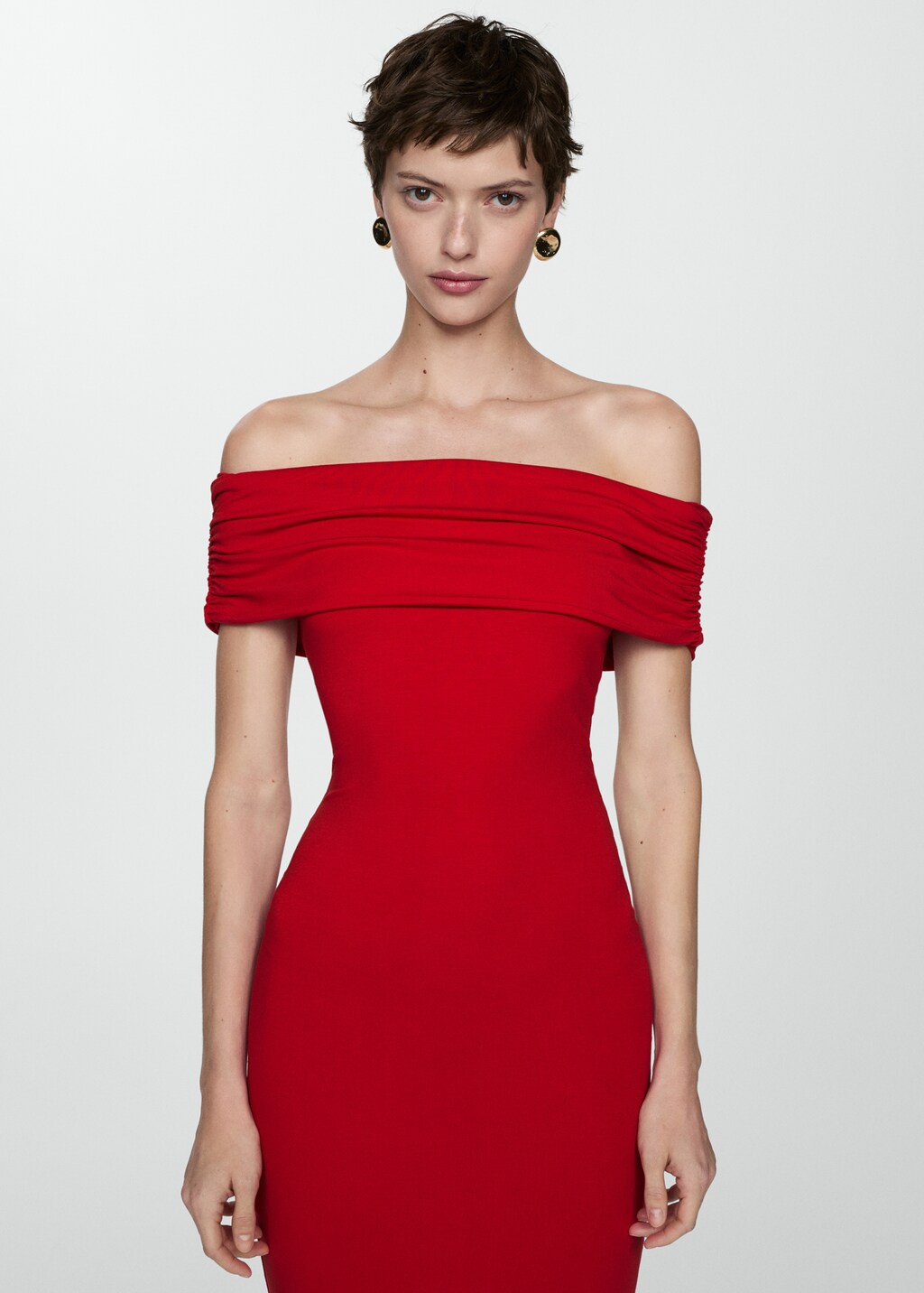 Kurzes schulterfreies kleid Outlet